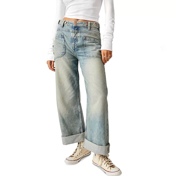 Free People Denim - WE THE FREE x FREE PEOPLE Palmer Cuffed Jean in La La Land